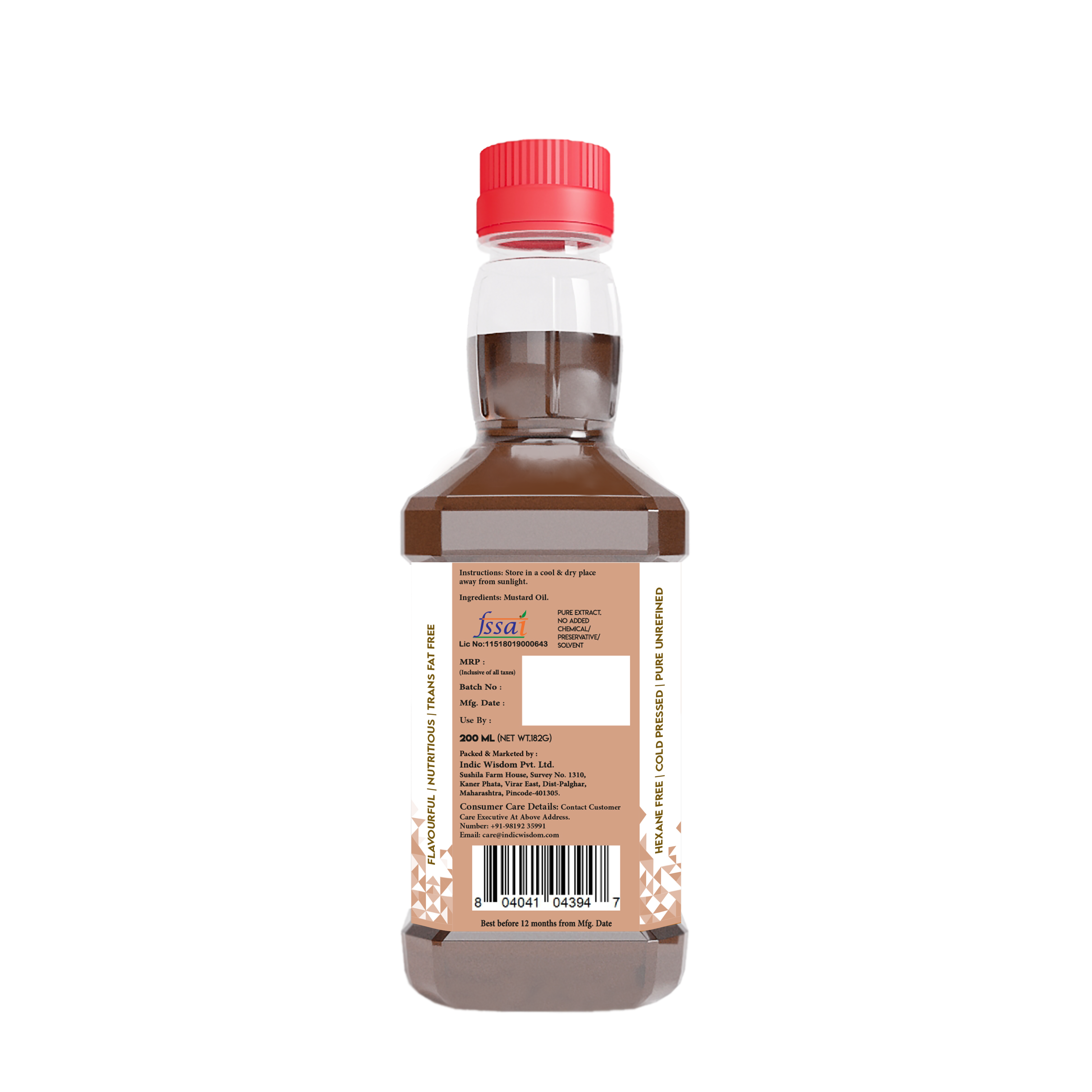 Image of Cold Pressed Mustard Oil, Pure & Unrefined Cold Pressed Sarson Oil