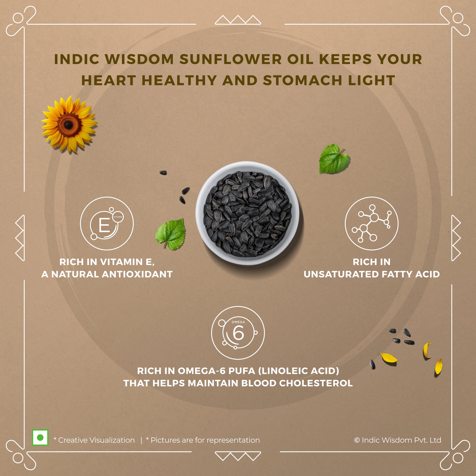 Wood Pressed Sunflower Oil (Cold Pressed Sunflower Oil - Extracted on Wooden Churner)