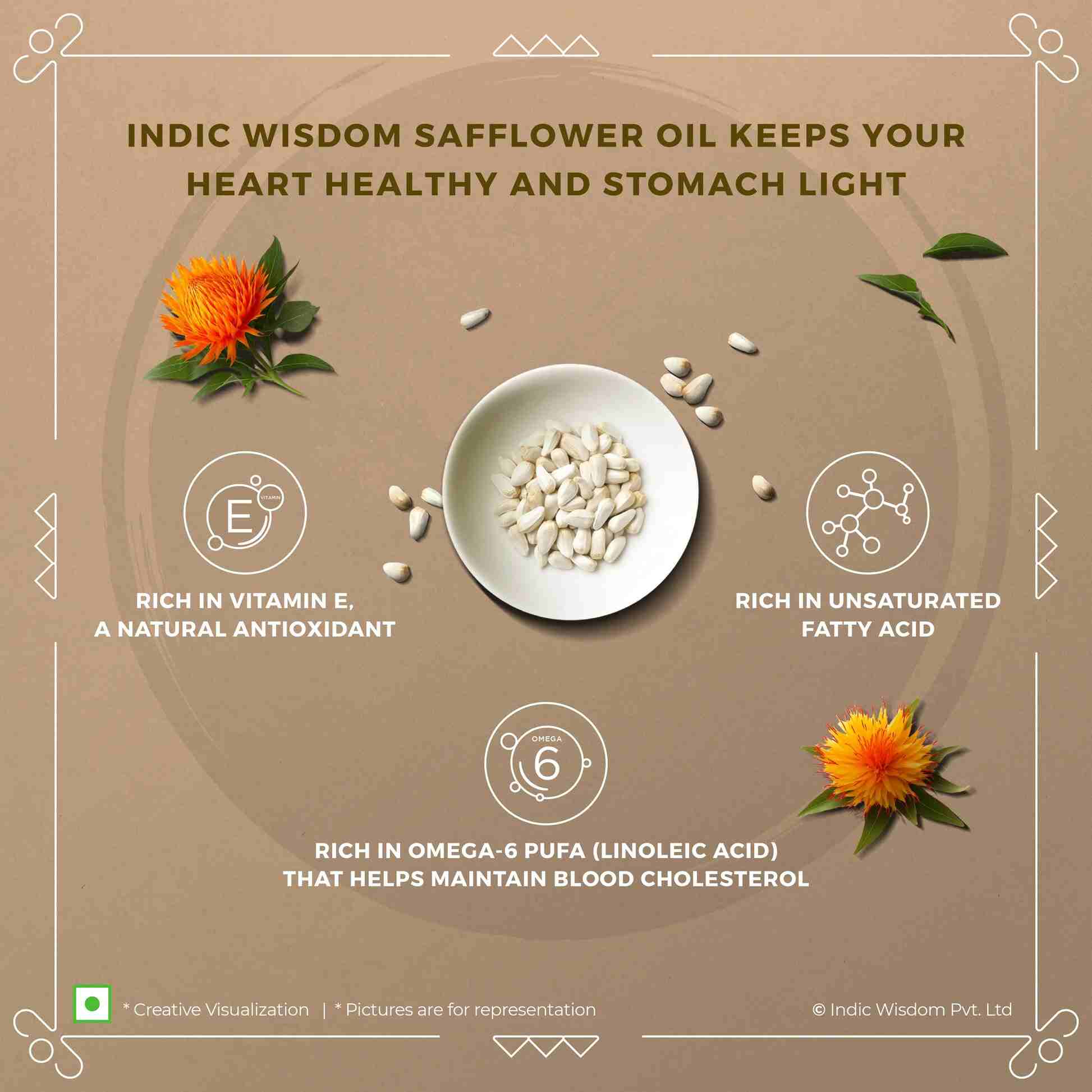 Image of Wood Pressed Safflower Oil (Cold Pressed)