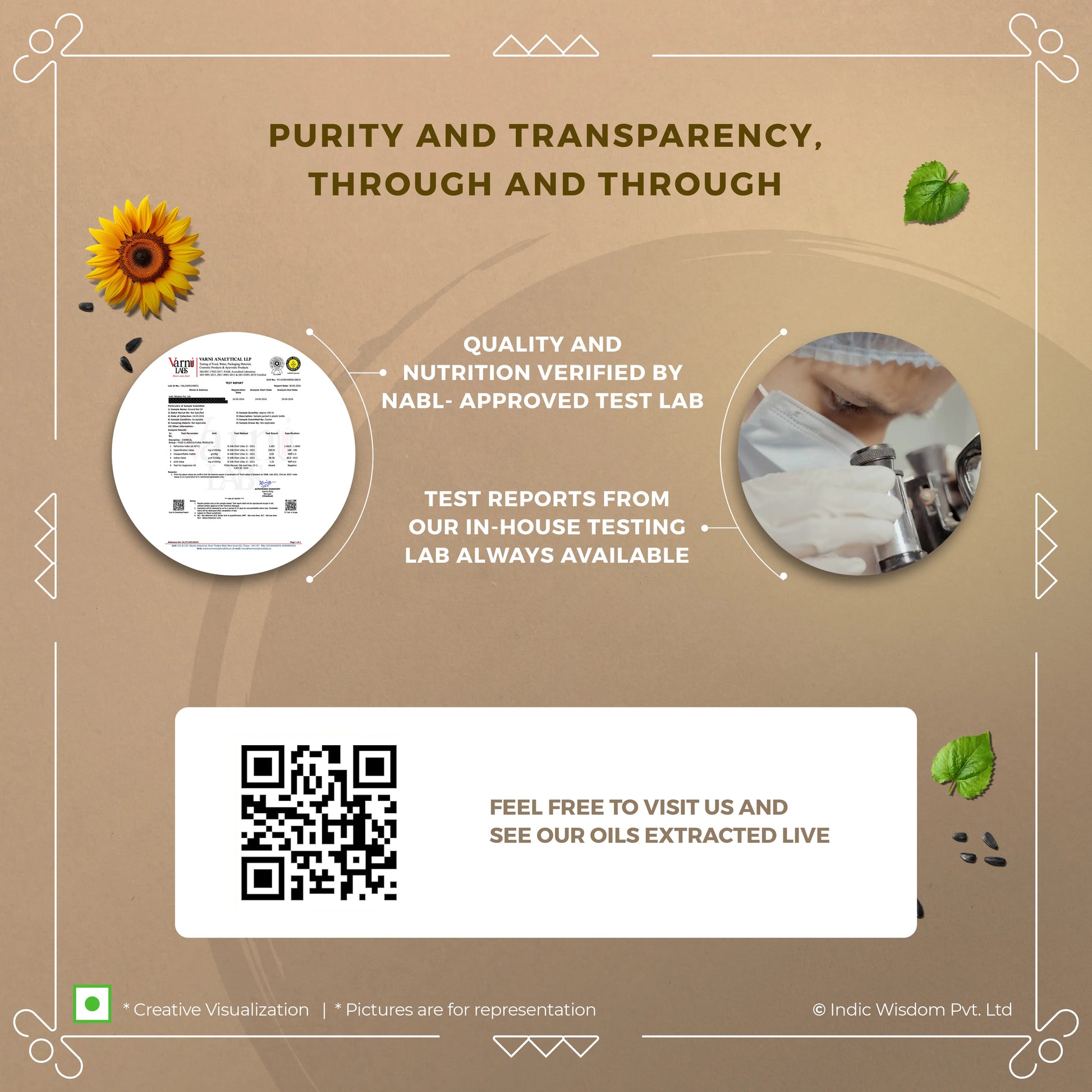 Wood Pressed Sunflower Oil (Cold Pressed Sunflower Oil - Extracted on Wooden Churner)