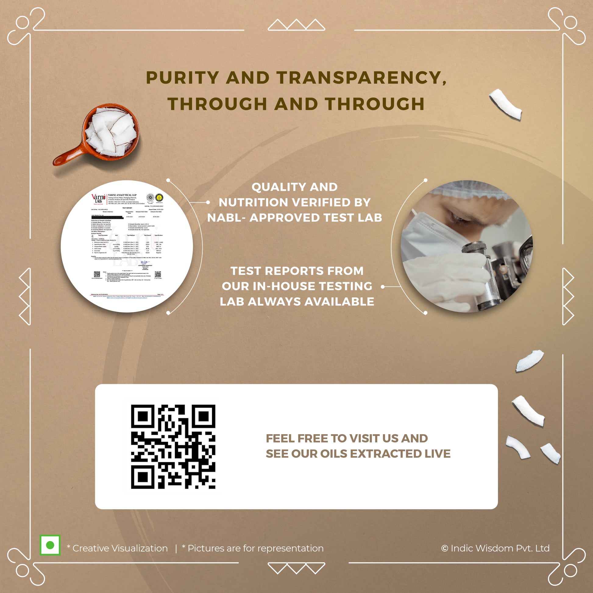 Wood Pressed Virgin Coconut Oil (Cold Pressed Coconut Oil - Extracted on Wooden Churner)