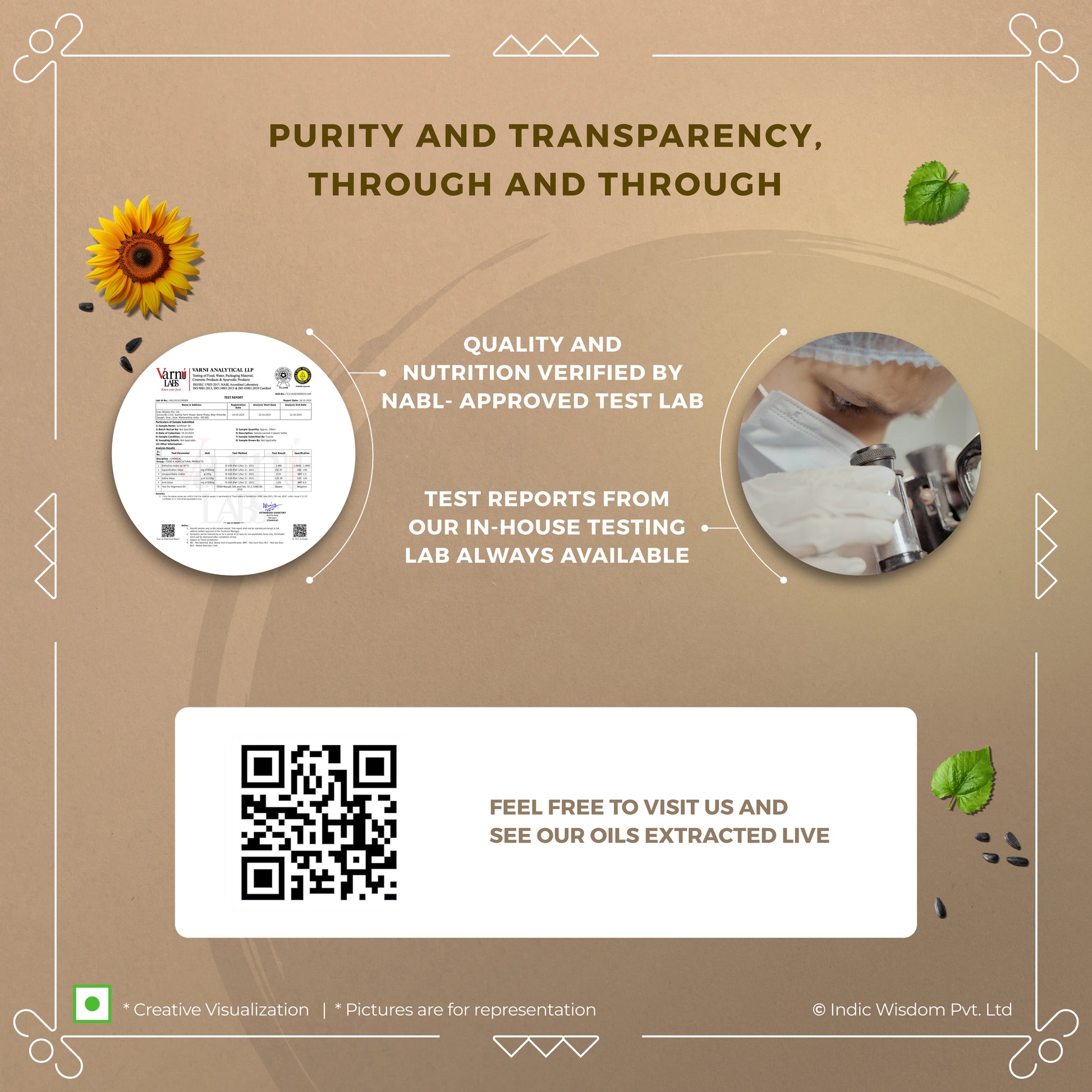 Wood Pressed Sunflower Oil (Cold Pressed Sunflower Oil - Extracted on Wooden Churner)