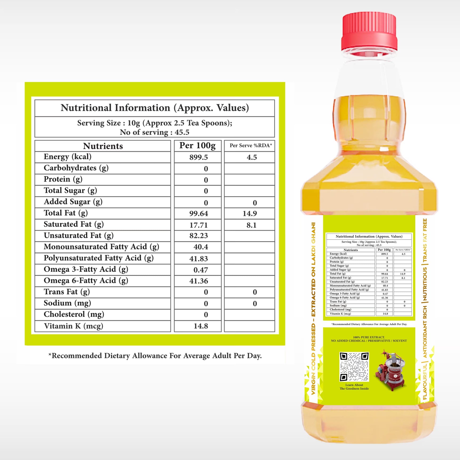 Image of Wood Pressed White Sesame Oil (Cold Pressed)