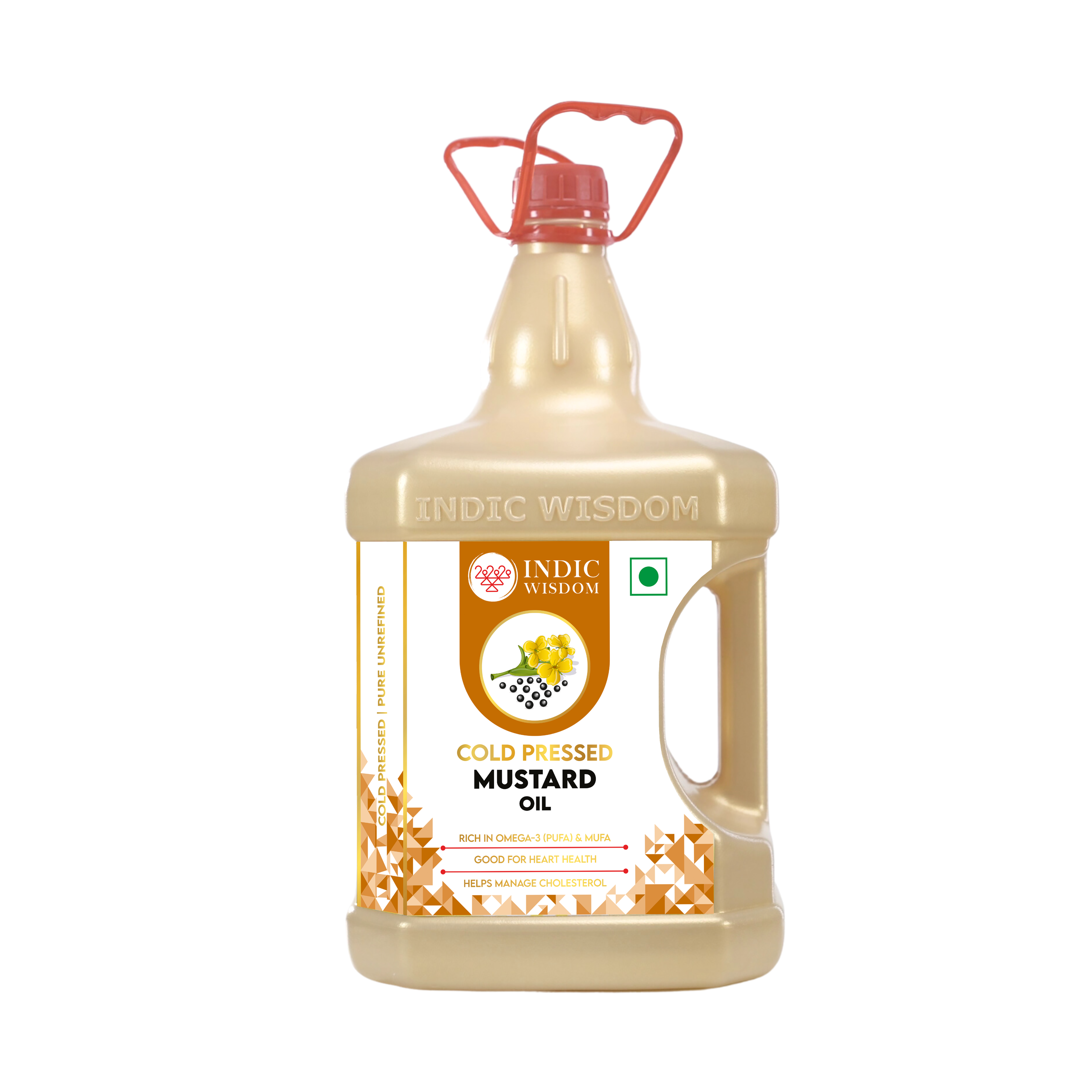 Image of Cold Pressed Mustard Oil, Pure & Unrefined Cold Pressed Sarson Oil