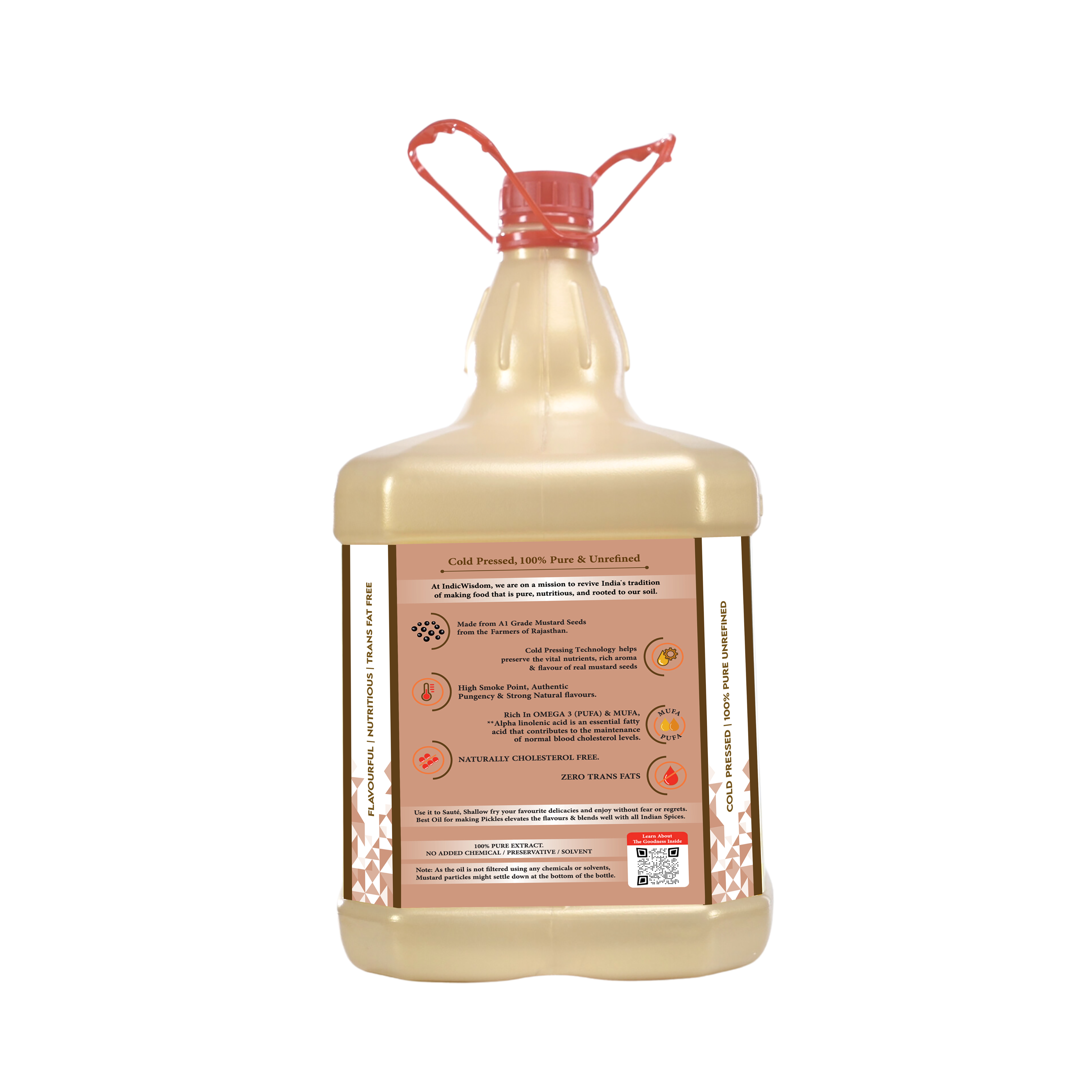 Image of Cold Pressed Mustard Oil, Pure & Unrefined Cold Pressed Sarson Oil