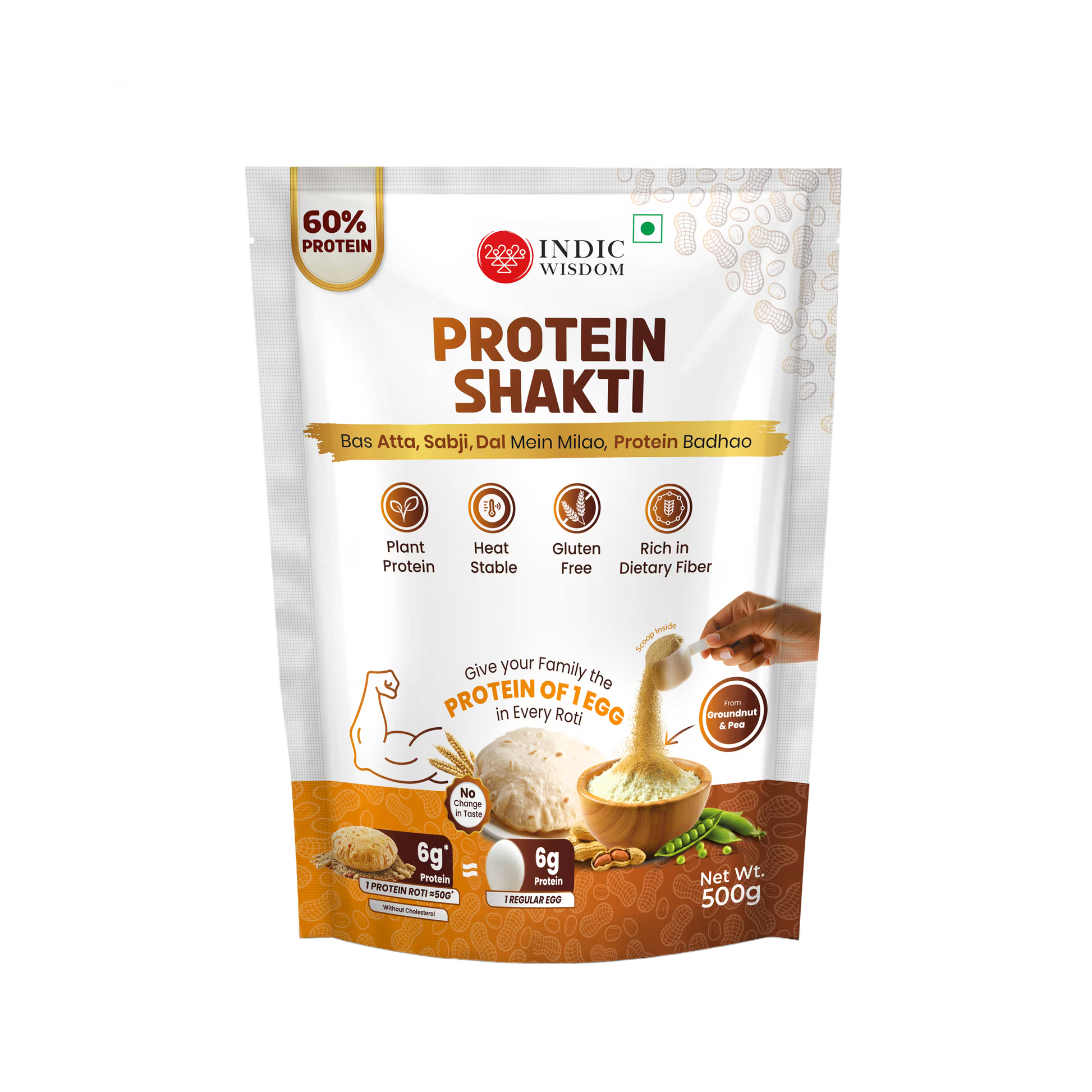 Indic Wisdom Protein Shakti package on a white background