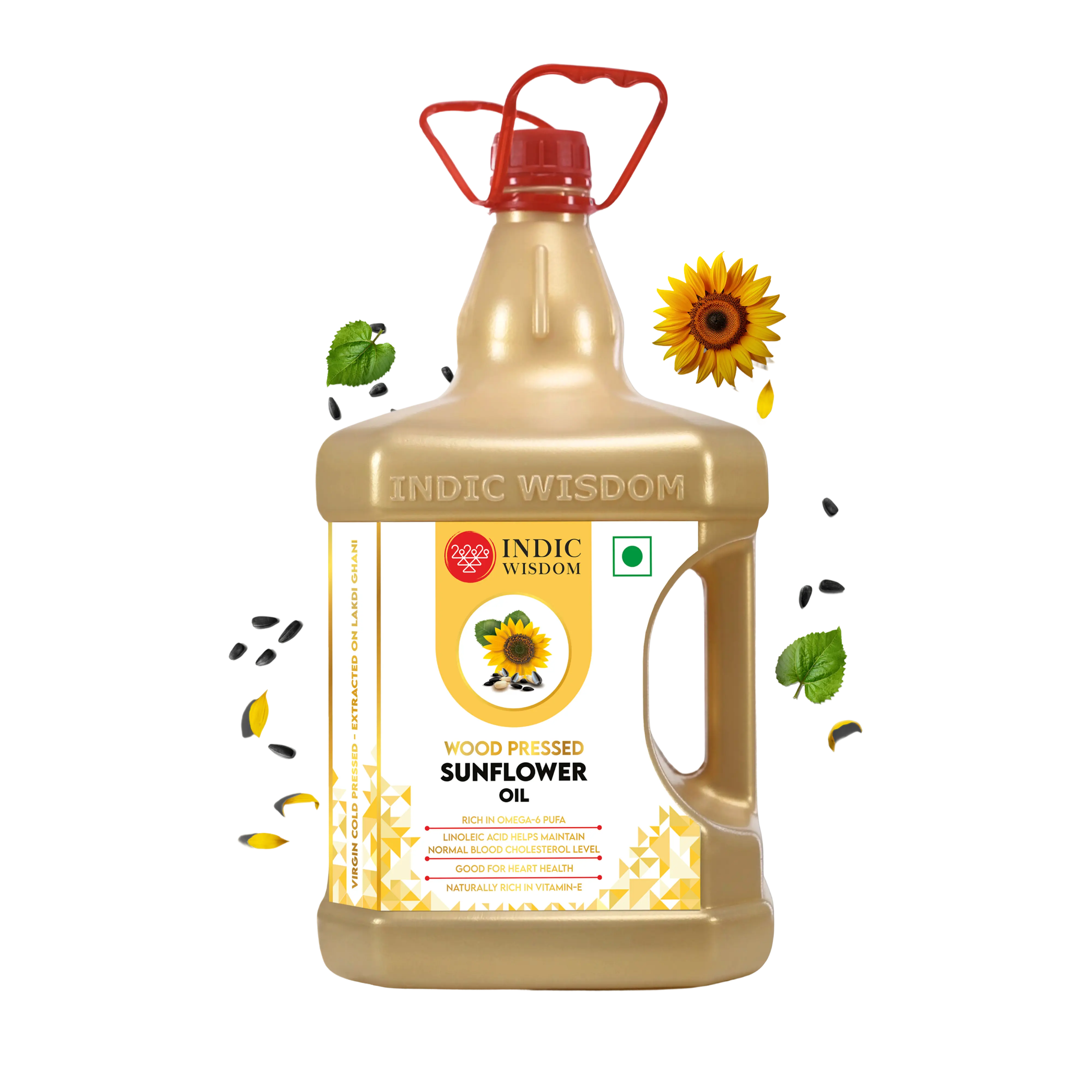 Image of Wood Pressed Sunflower Oil (Cold Pressed Sunflower Oil - Extracted on Wooden Churner)