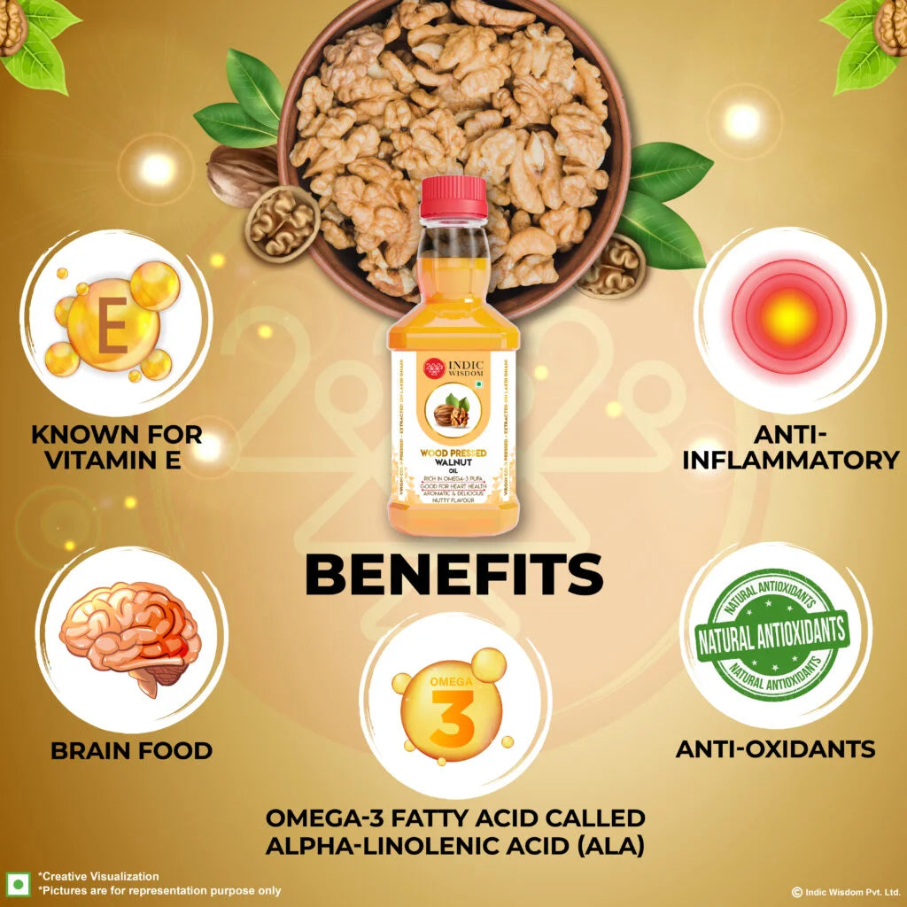 Wood Pressed Walnut Oil (Cold Pressed Walnut Oil - Extracted on Wooden Churner)