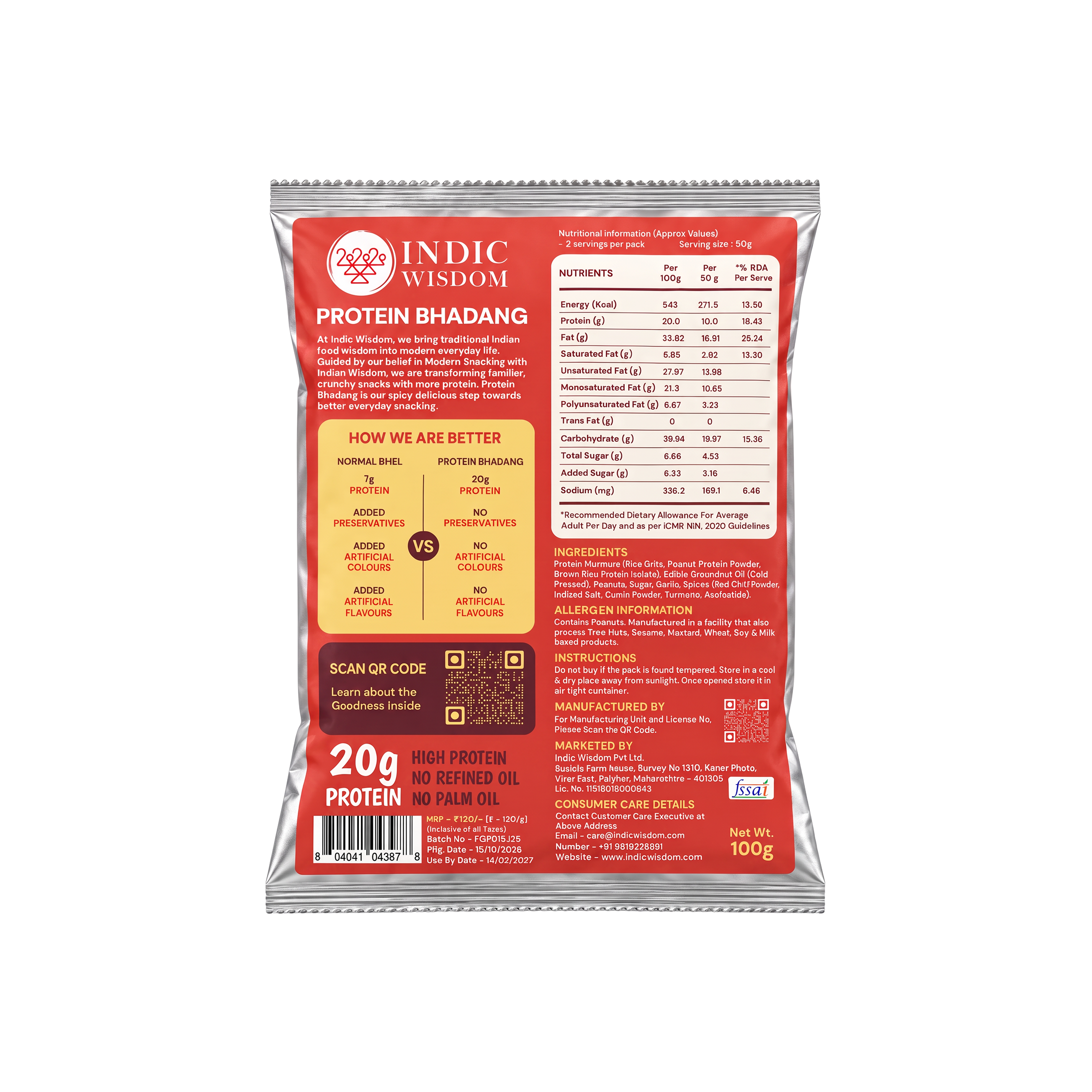 Image of Package of Protein Bhadang Back
