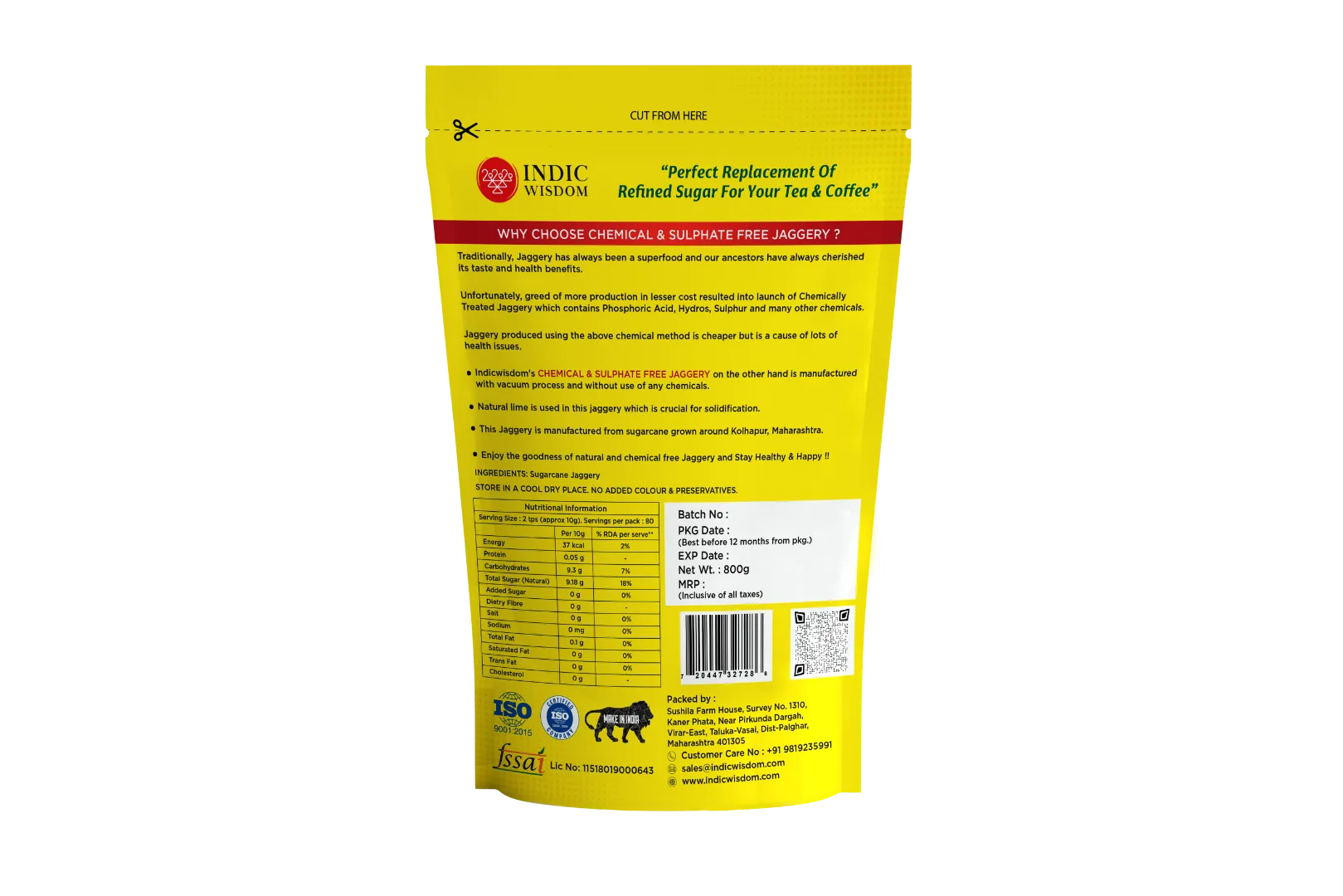 Image of Yellow package with text and branding on a white background