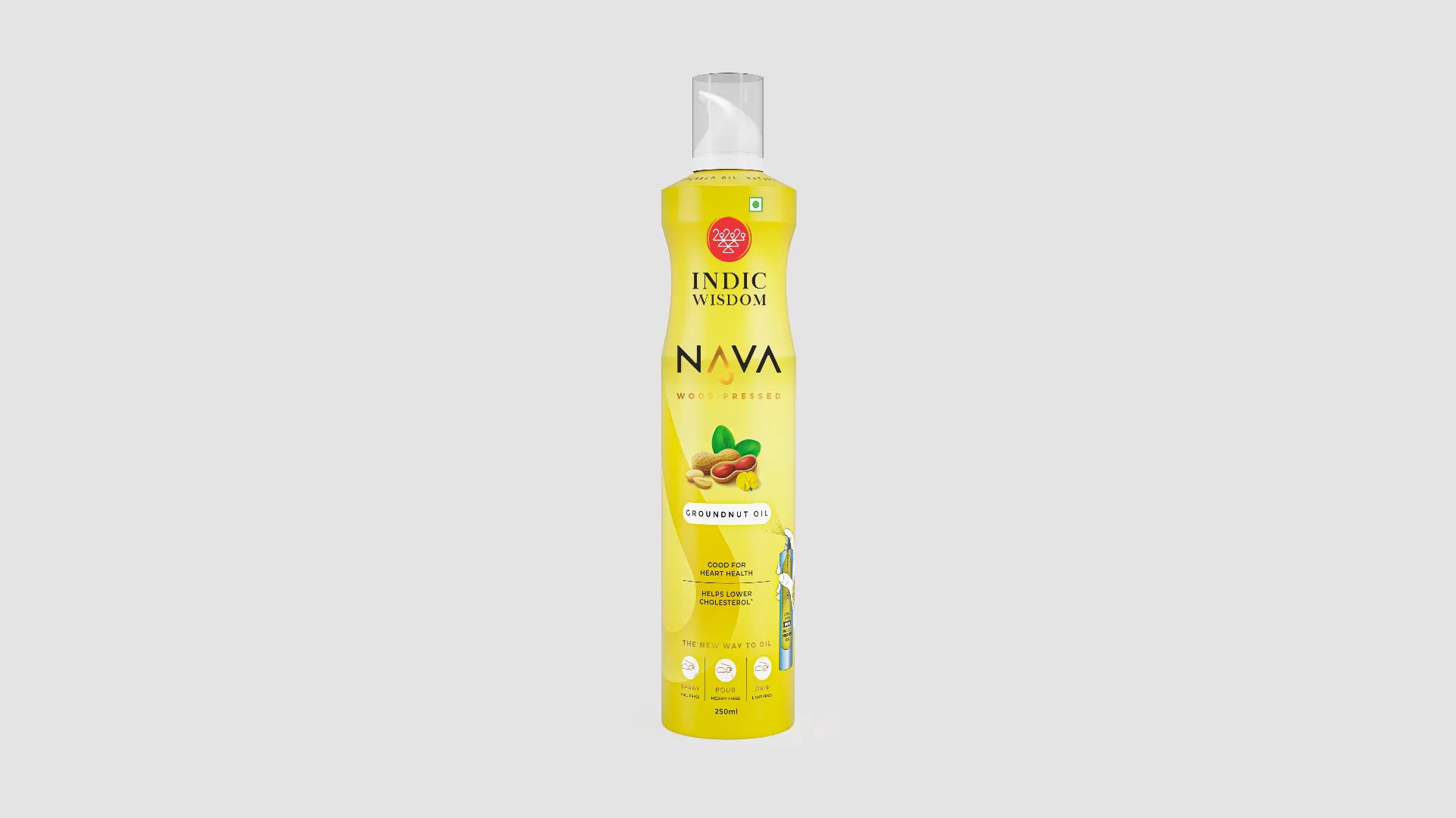 Nava oil spray product bottle on a white background