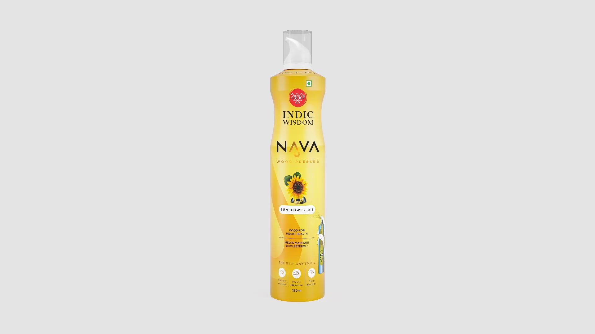 Nava oil spray bottle on a white background