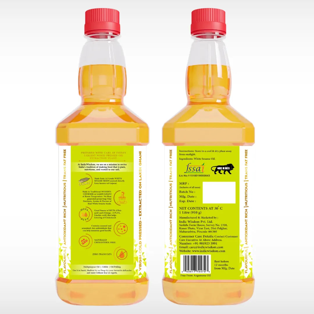 Image of Two bottles of oil with red caps on a white background