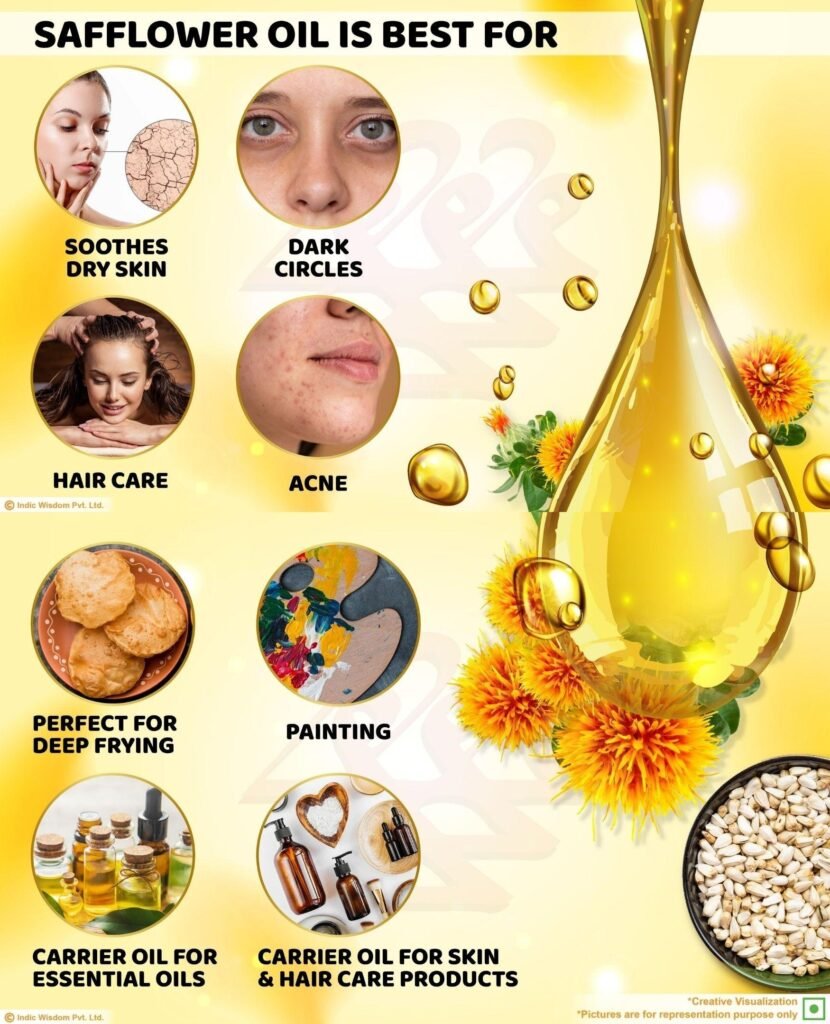Benefits of wood pressed safflower oil