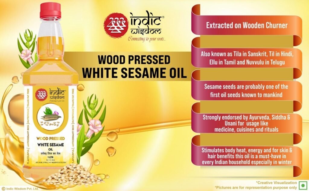 Benefits of wood pressed white sesame oil