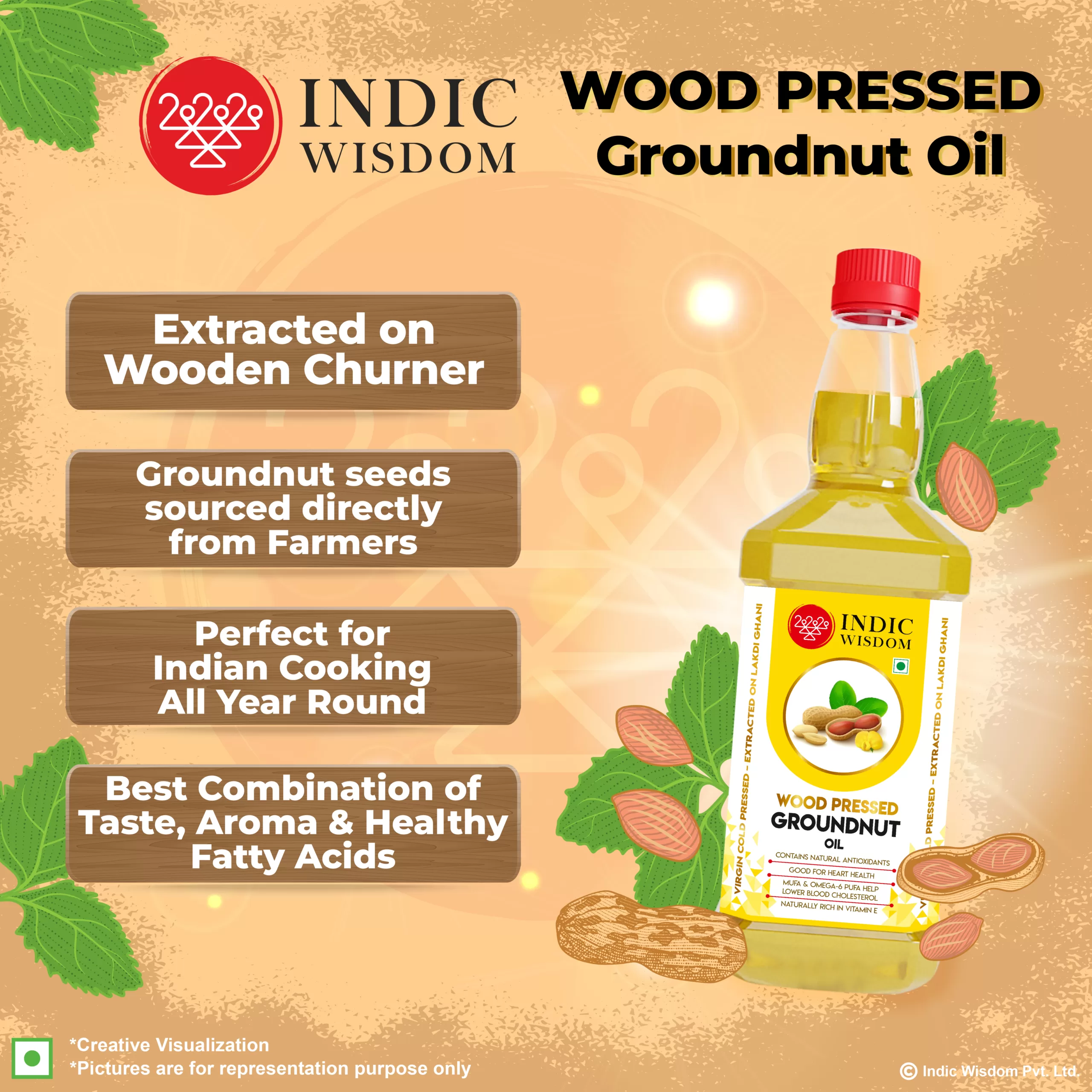 Benefits of wood pressed groundnut oil