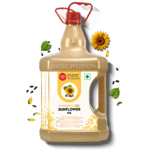 Wood Pressed Sunflower Oil (Cold Pressed Sunflower Oil - Extracted on Wooden Churner) - 5 Liter