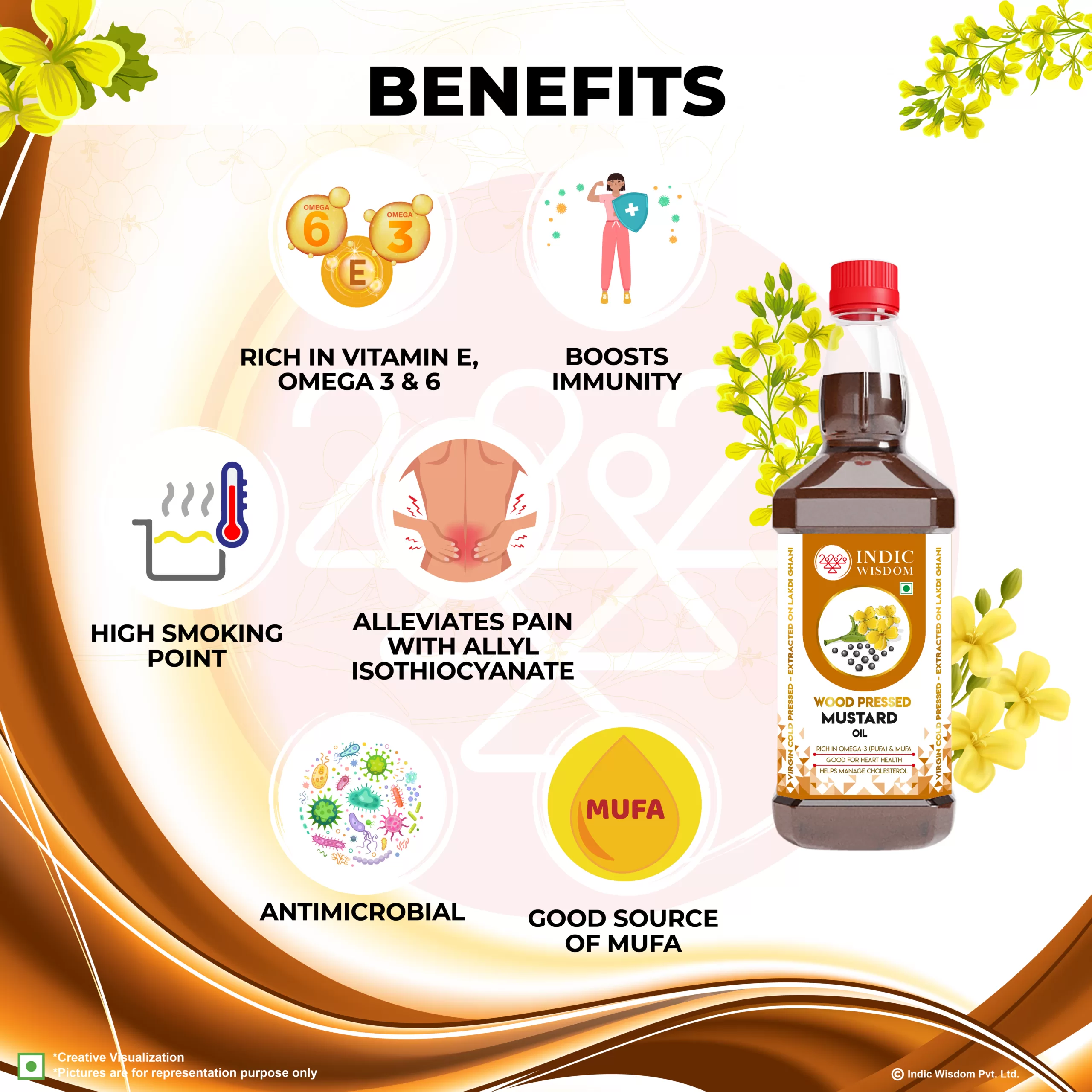 Benefits of wood pressed mustard oil