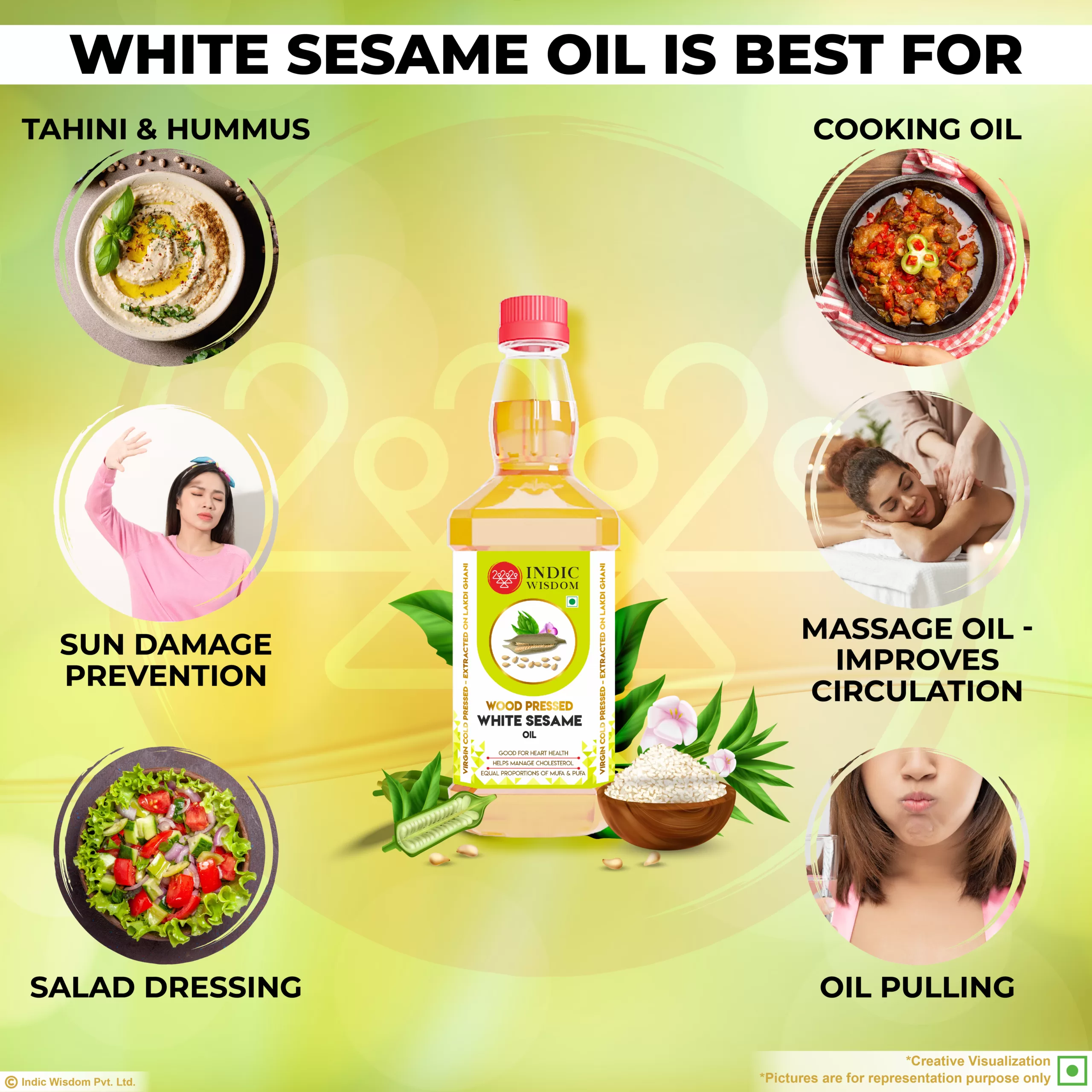 Benefits of wood pressed white sesame oil